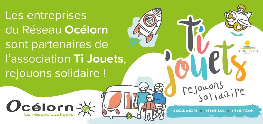 Solidarité : les entreprises du Réseau Océlorn sont partenaires de l'association Ti Jouets rejouons solidaire :! 