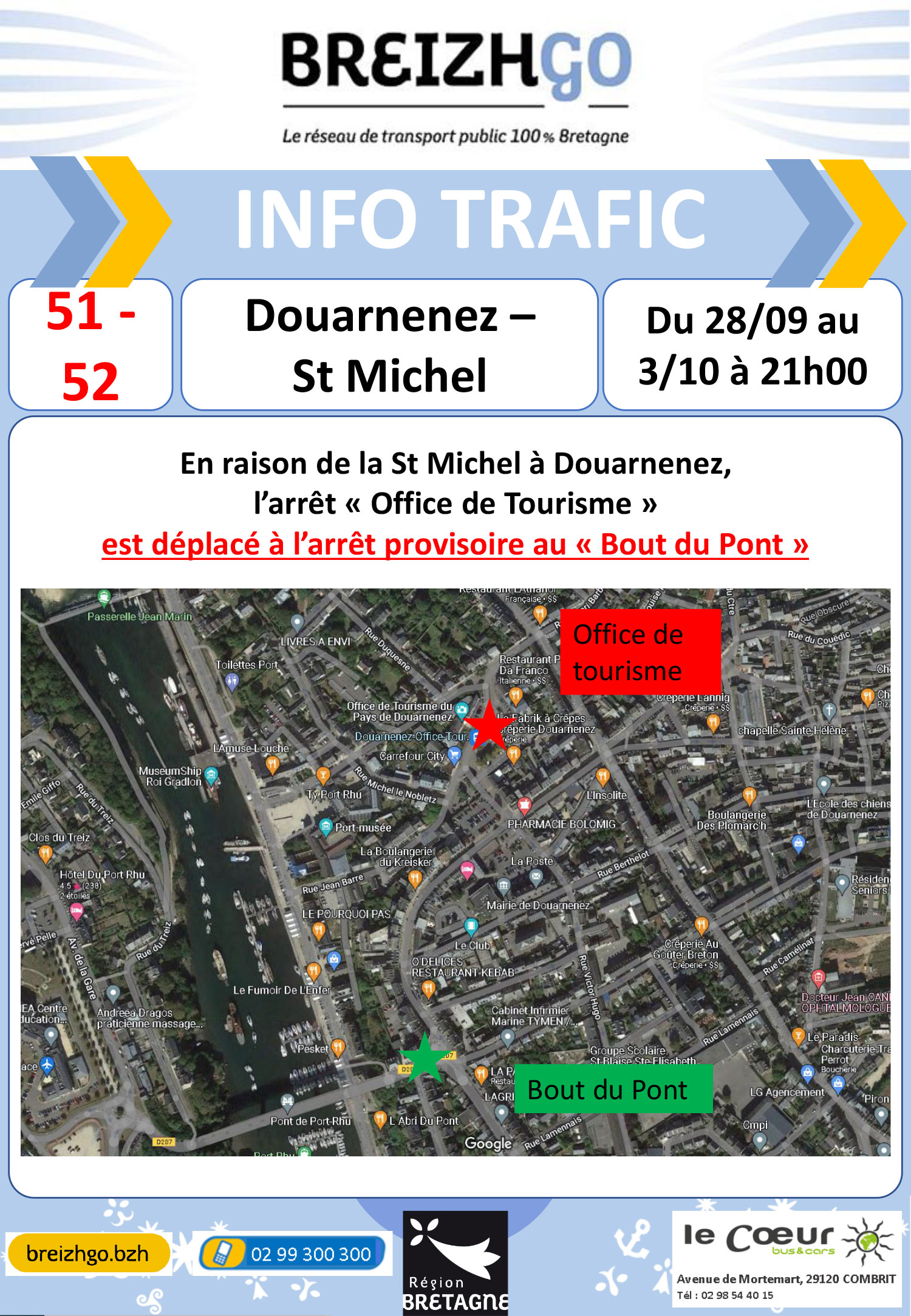 Ligne 51 & 52 Foire St Michel Douarnenez Le Coeur Bus & Cars Ligne 51 & 52 Foire St Michel Douarnenez Le Coeur Bus & Cars