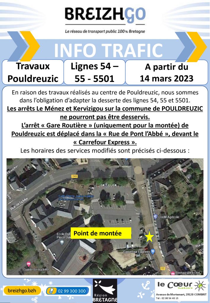 Travaux Pouldreuzic - Info Trafic