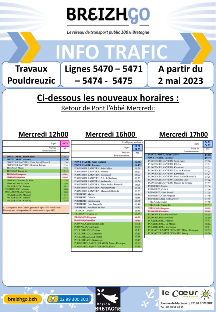 Travaux : info trafic