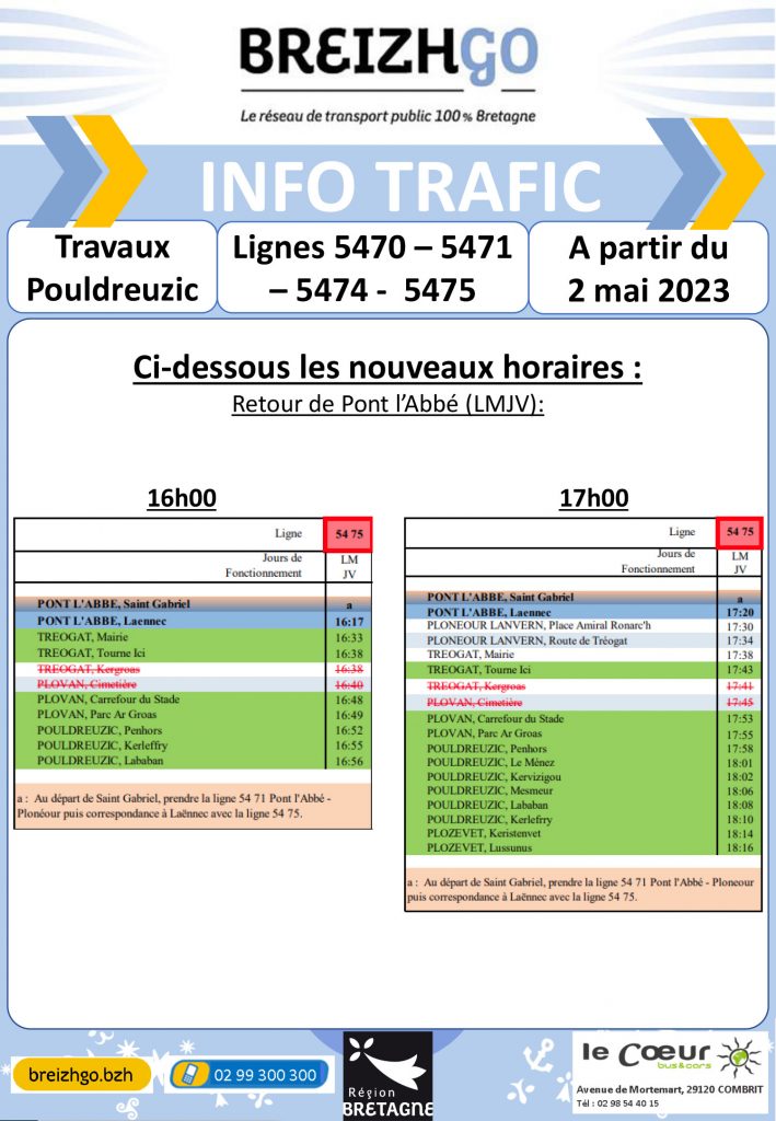 Travaux : info trafic