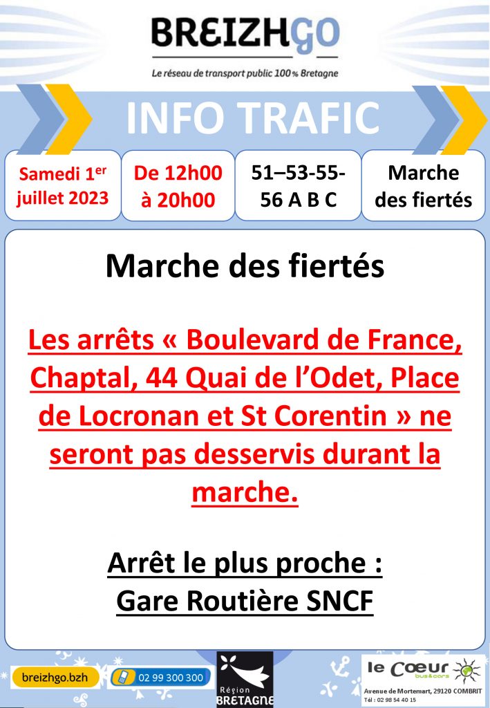  marche des Fiertés à Quimper le 1 er juillet 2023