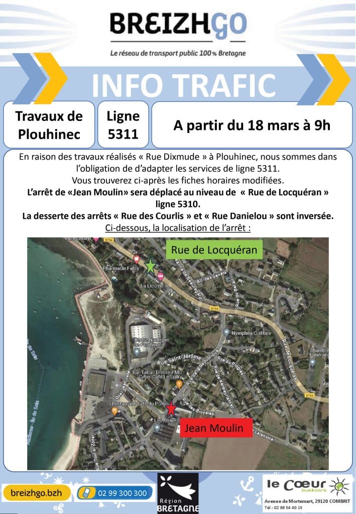 info trafic pour les cars du réseau Breizhgo en Finistère