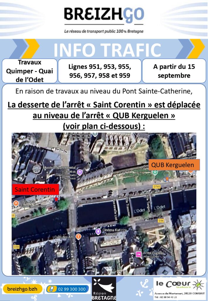 Travaux Quimper : Quai de l'Odet